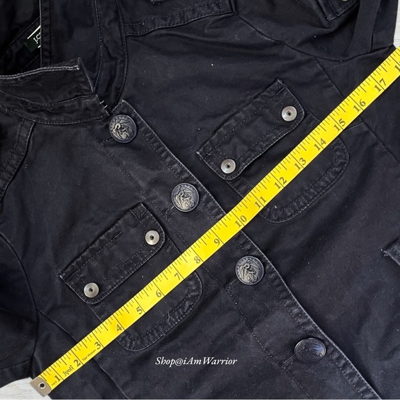 J. Crew rare vintage flap pocket navy cotton jacket with epaulets *iamwarrior - Picture 5 of 9